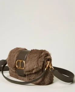 Sac à Bandoulière «Amie» Moyen En Fausse Fourrure