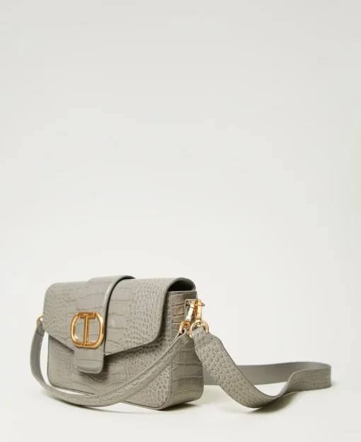 Sac à Bandoulière «Amie» Moyen Avec Imprimé Croco