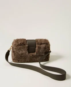 Sac à Bandoulière «Amie» Moyen En Fausse Fourrure