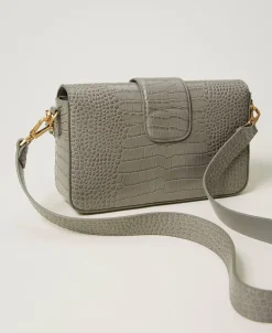 Sac à Bandoulière «Amie» Moyen Avec Imprimé Croco