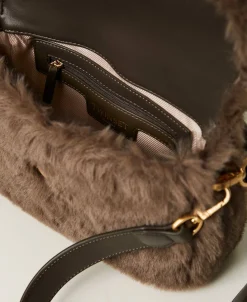 Sac à Bandoulière «Amie» Moyen En Fausse Fourrure