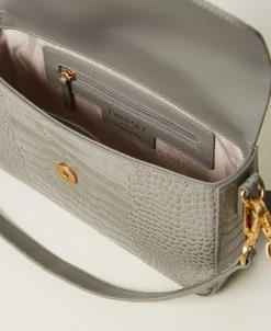 Sac à Bandoulière «Amie» Moyen Avec Imprimé Croco