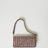 Sac à Bandoulière Avec Tissu Bouclé Multicolore
