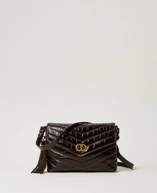 Sac à Bandoulière «Dreamy» Moyen En Cuir Imprimé Croco