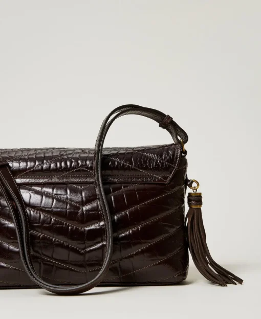 Sac à Bandoulière «Dreamy» Moyen En Cuir Imprimé Croco