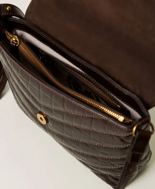 Sac à Bandoulière «Dreamy» Moyen En Cuir Imprimé Croco
