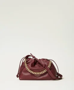Sac à Bandoulière En Cuir Avec Cordon De Serrage