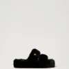 Sandales Slides En Fausse Fourrure