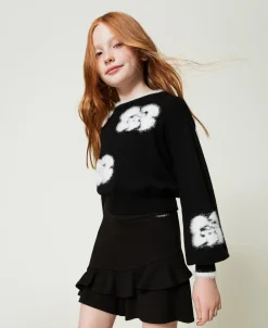 Short Avec Volants Et Logo