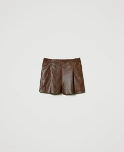 Short Effet Cuir Lézard