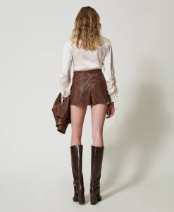 Short Effet Cuir Lézard