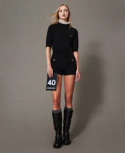 Short «Emily» En Maille De Mohair Mélangé
