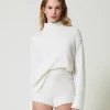 Short En Maille D’angora Mélangé Avec Perles