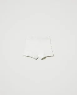 Short En Maille D’angora Mélangé Avec Perles