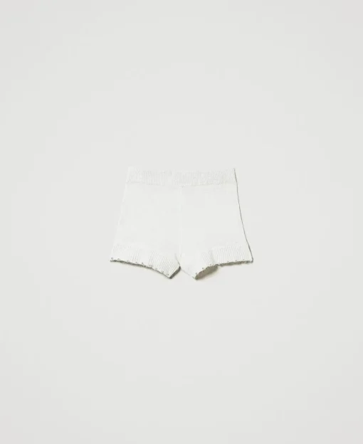 Short En Maille D’angora Mélangé Avec Perles