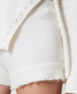 Short En Maille D’angora Mélangé Avec Perles