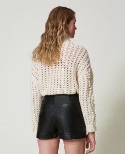 Short «Fairfax» En Cuir Avec Fermeture éclair