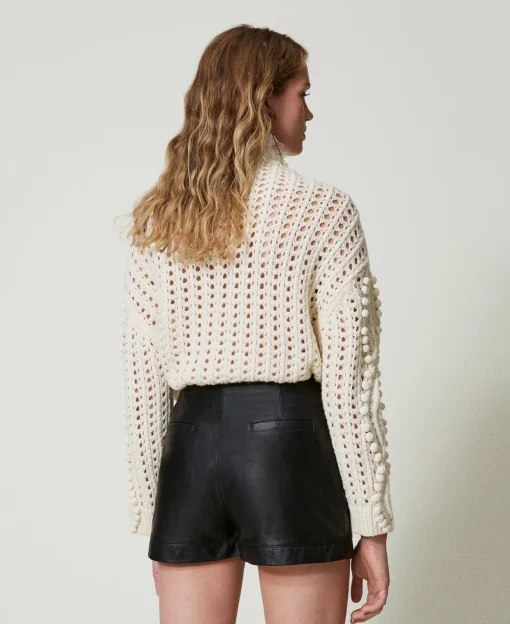 Short «Fairfax» En Cuir Avec Fermeture éclair