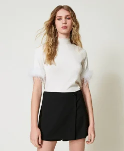 Short Portefeuille En Laine Mélangée