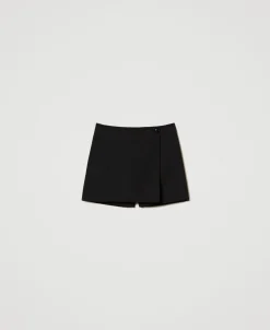 Short Portefeuille En Laine Mélangée