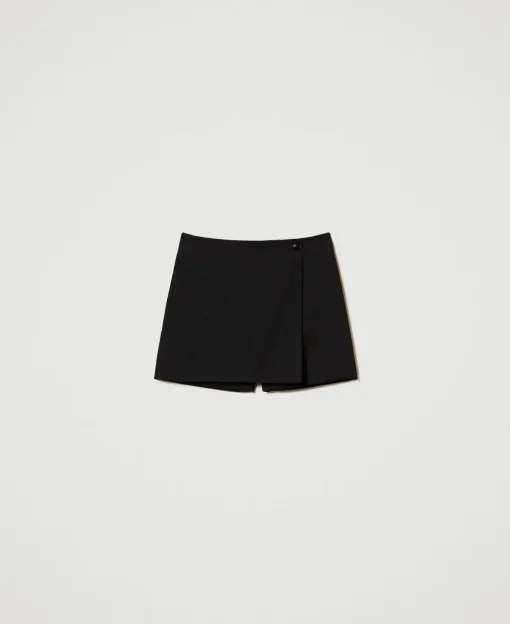 Short Portefeuille En Laine Mélangée