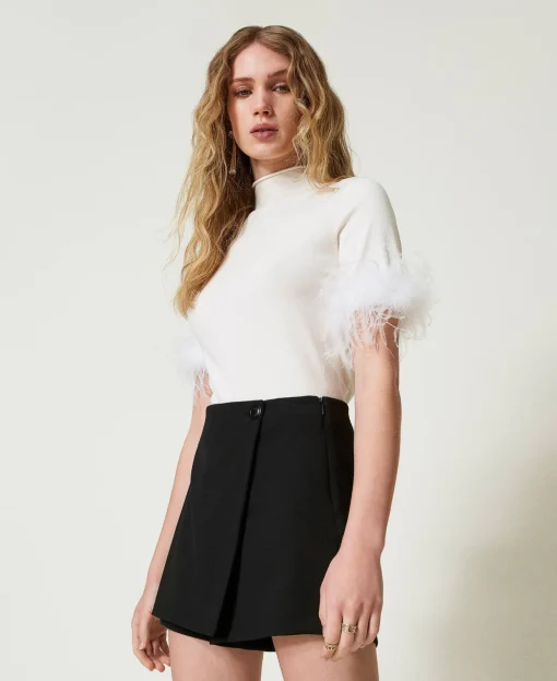 Short Portefeuille En Laine Mélangée