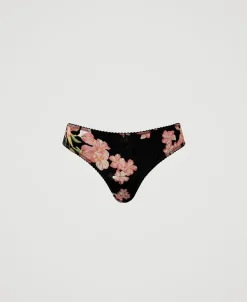 Slip Brésilien En Velours Dévoré