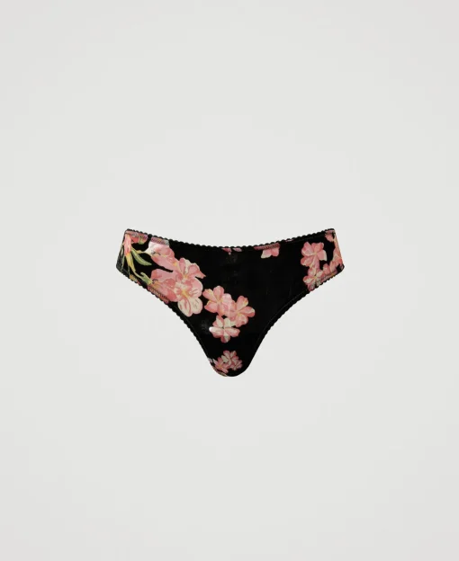 Slip Brésilien En Velours Dévoré