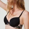 Soutien-gorge Push-up En Tulle Brodé Et Charmeuse