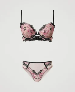 Soutien-gorge Push-up Et Slip Avec Broderie