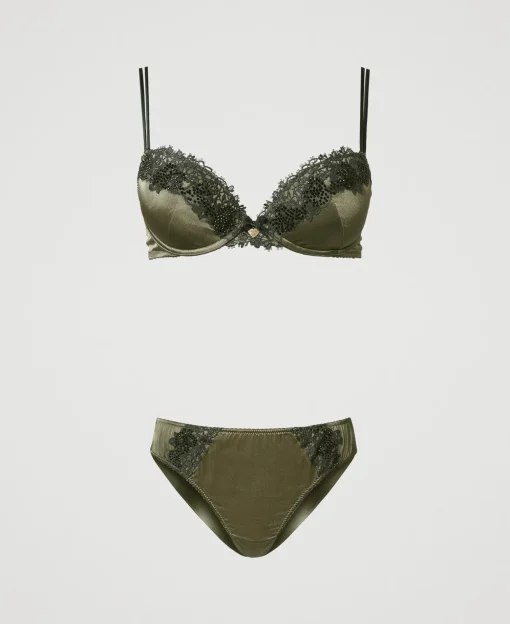 Soutien-gorge Push-up Et Slip Brésilien En Soie