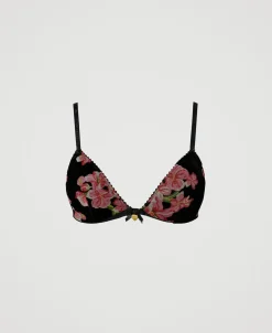 Soutien-gorge Triangle En Velours Dévoré