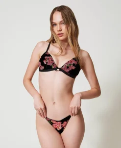 Soutien-gorge Triangle En Velours Dévoré
