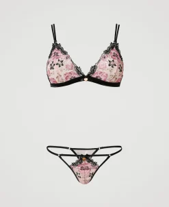 Soutien-gorge Triangle Et String Avec Broderie