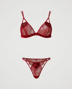 Soutien-gorge Triangle Et Slip Brésilien En Dentelle