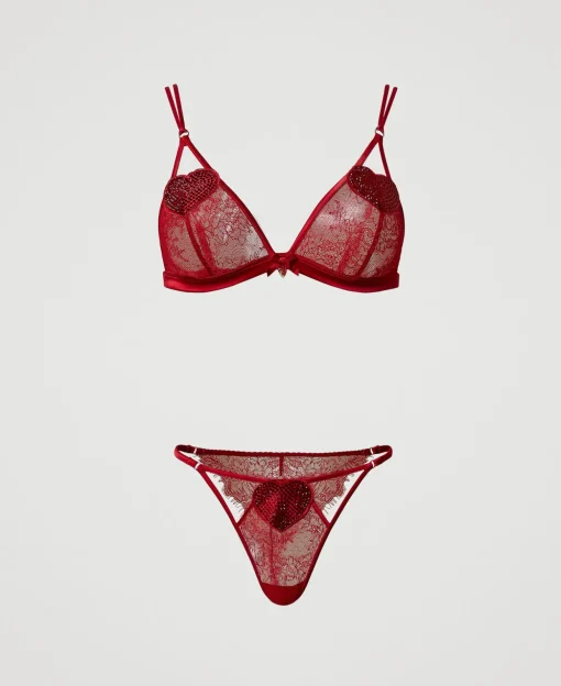 Soutien-gorge Triangle Et Slip Brésilien En Dentelle