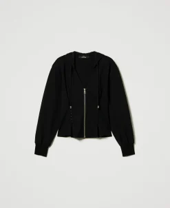 Sweat-shirt Ajusté Avec Agrafes Décoratives