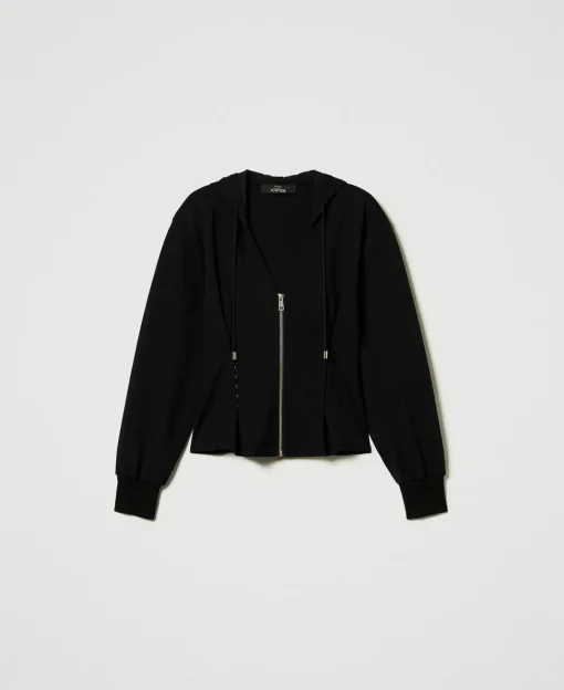 Sweat-shirt Ajusté Avec Agrafes Décoratives