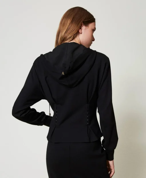 Sweat-shirt Ajusté Avec Agrafes Décoratives
