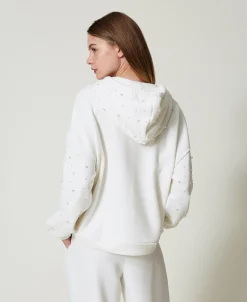 Sweat-shirt Asymétrique Avec Perles