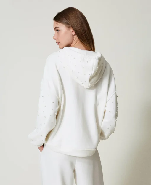 Sweat-shirt Asymétrique Avec Perles