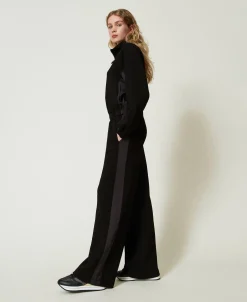 Sweat-shirt Avec Fermeture éclair Et Pantalon Palazzo