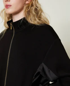 Sweat-shirt Avec Fermeture éclair Et Pantalon Palazzo
