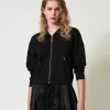 Sweat-shirt Avec Satin Et Dentelle