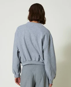 Sweat-shirt Boxy Avec Broderie Réalisée à La Main