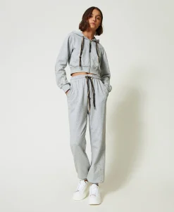 Sweat-shirt Cropped MYFO Avec Imprimé Pailleté