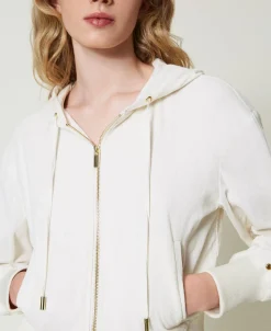 Sweat-shirt En Velours Avec Capuche