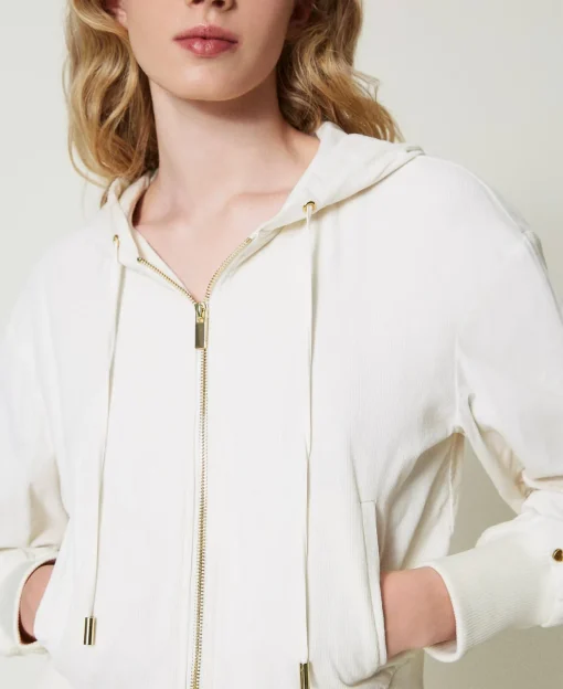 Sweat-shirt En Velours Avec Capuche