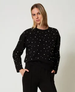 Sweat-shirt Ras-du-cou Avec Perles