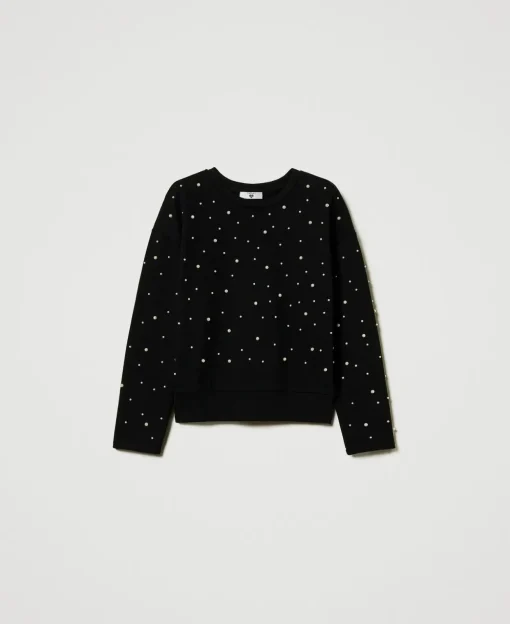 Sweat-shirt Ras-du-cou Avec Perles